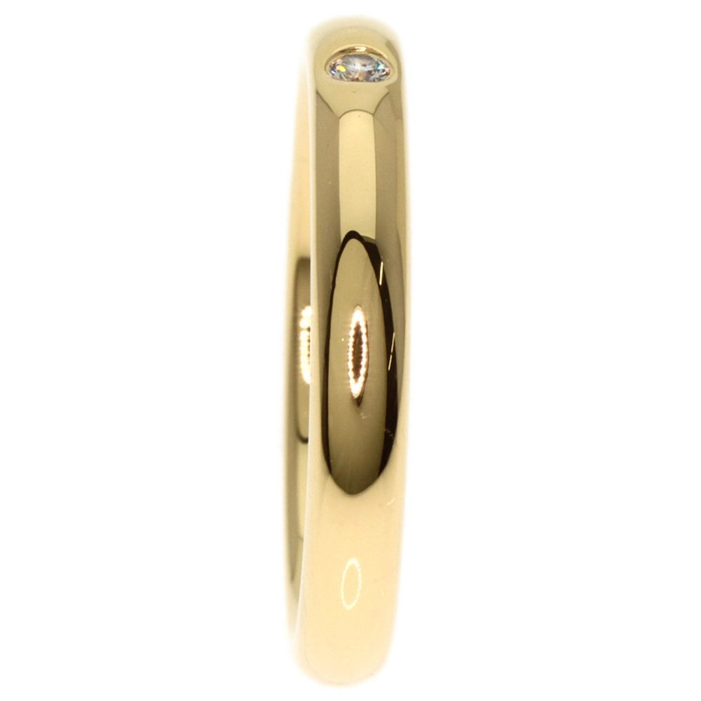 TIFFANY Classic Band 1P Diamond Ring 18K Yellow Gold Size 4.5 - Picture 3 of 10